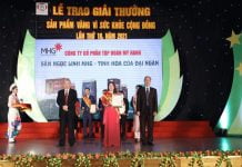 MHG vinh dự nhận giải tại Lễ trao giải thưởng sản phẩm vàng vì sức khỏe